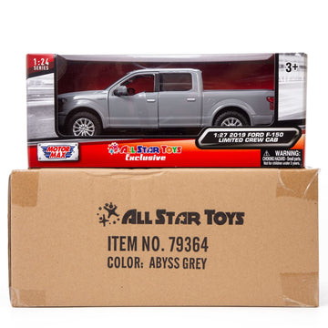 Motormax 2019 Ford F-150 Limited Crew Cab Pickup Truck Diecast Model Car 1/24 Abyss Gray 79364 Metal