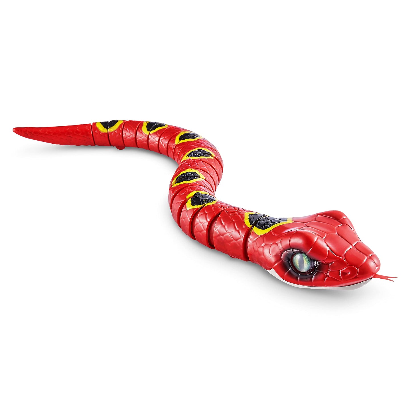 Robo Alive Slithering Snake Series 3 Red By Zuru Battery-Powered Robotic Light Up Reptile Toy That Moves (Red), Multi-Color, 7150A