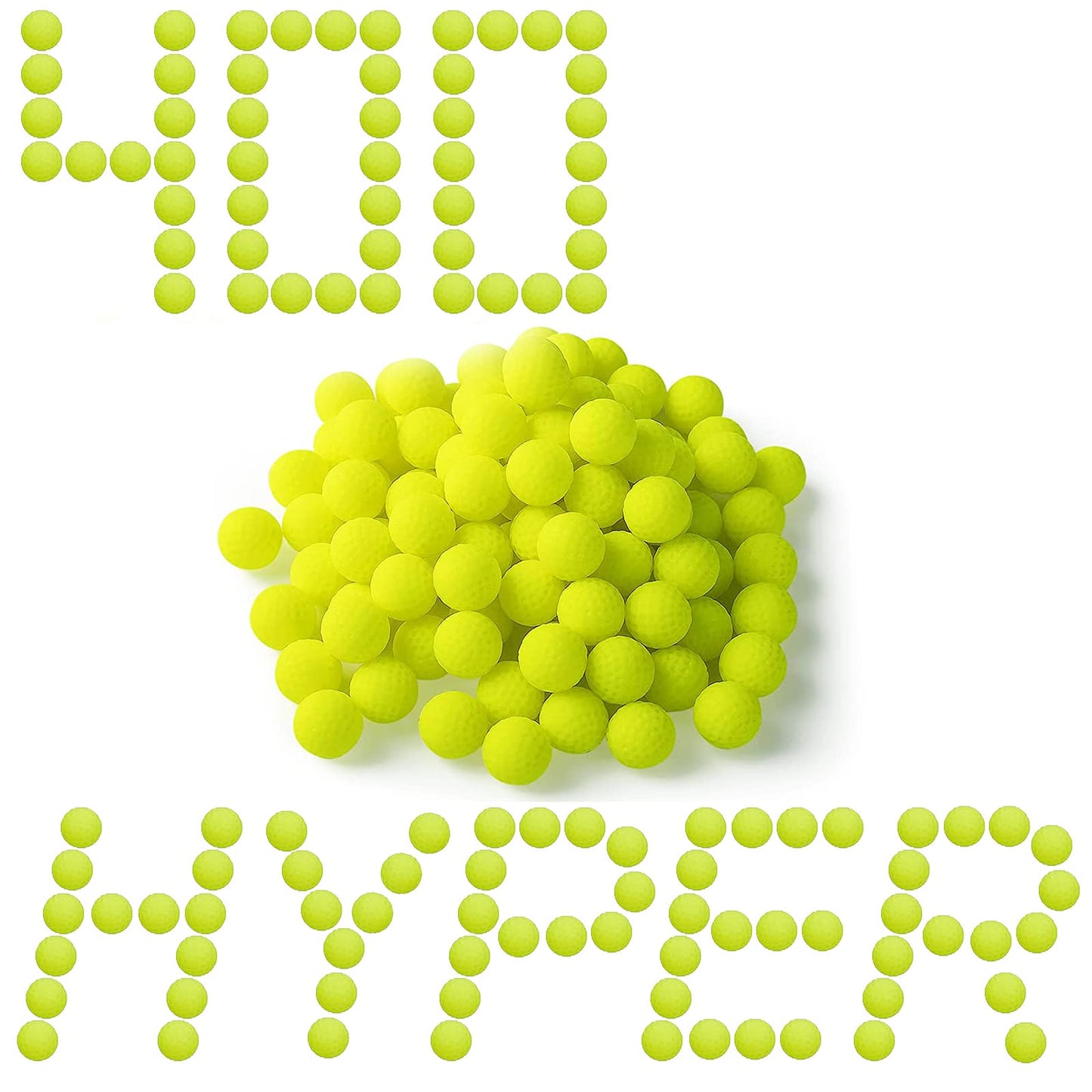 400 Rounds Refill Balls Ammo For Nerf Hyper Blaster Series, Stock Up Hyper Games