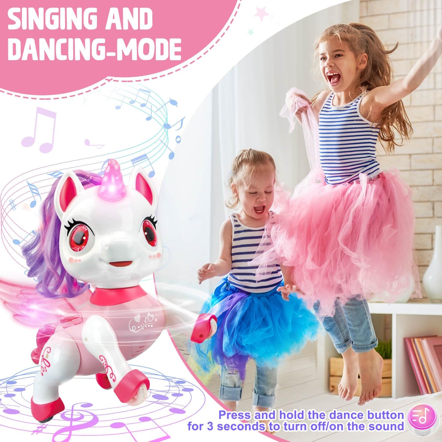 Britik Unicorn Toys For Girls Age 4-6: Robot Pets For Kid Remote Control Robot Toy For Ages 5-7 Smart Robot Girl Toy Age 4-5 Rob