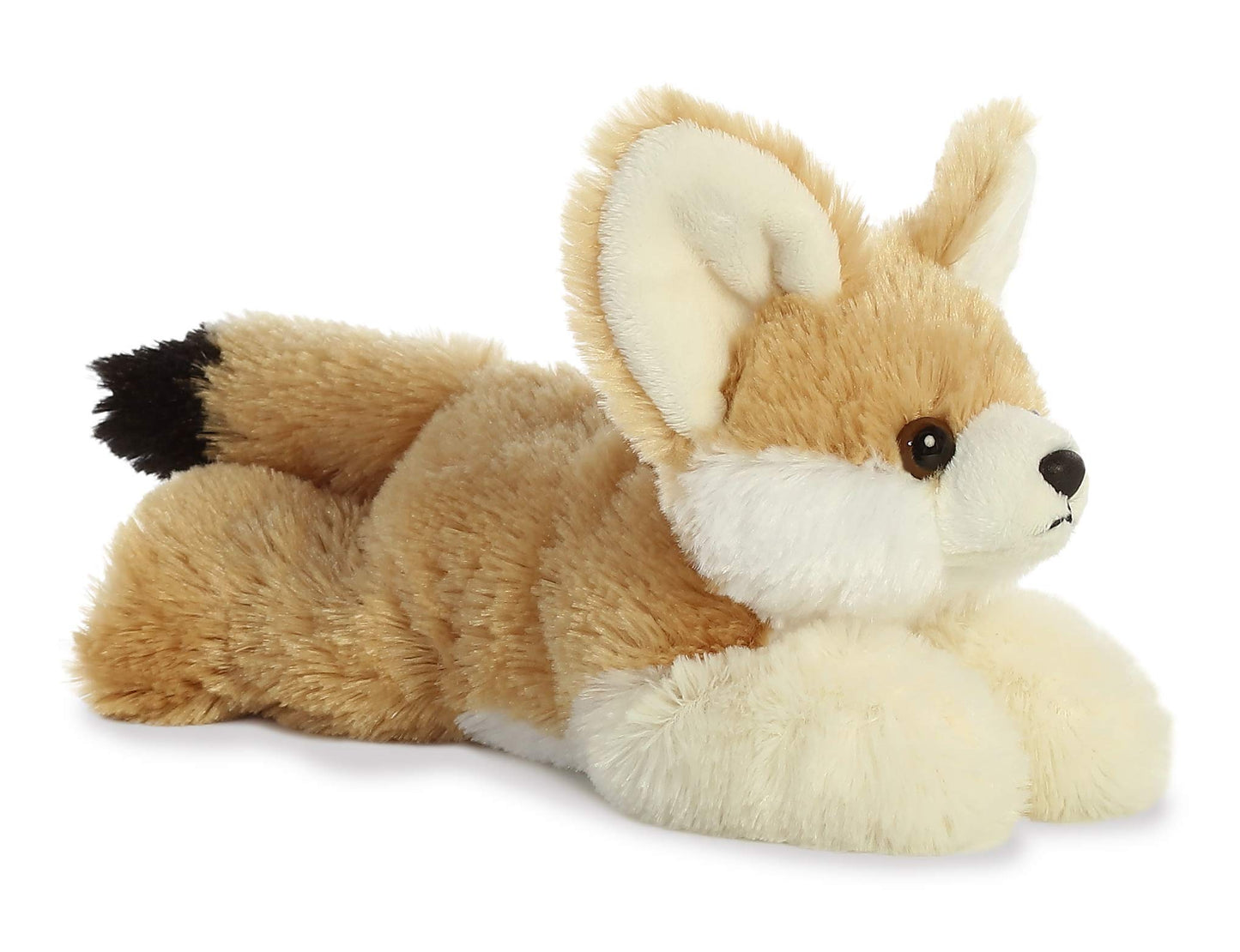 Aurora Adorable Mini Flopsie Frisky Fennec Fox Stuffed Animal - Playful Ease - Timeless Companions - Brown 8 Inches