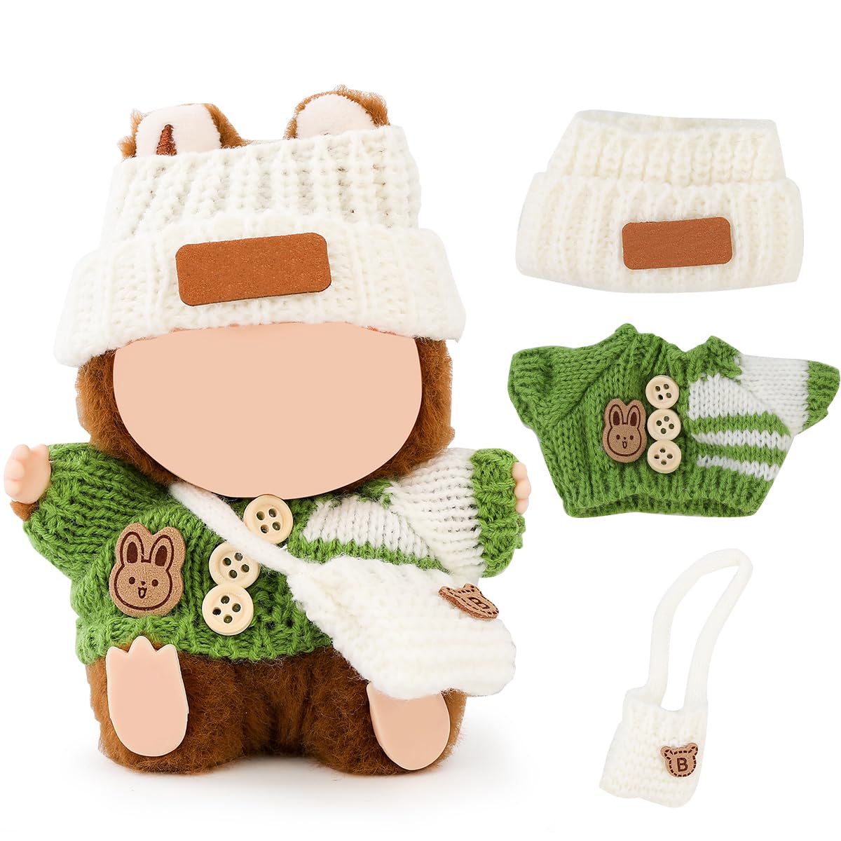 Xmbygy Doll Clothes For Labubu (For Standing/Sitting 17/15Cm Doll)(No Doll)- Multiple Style Accessories Clothes Dress Up For Dol