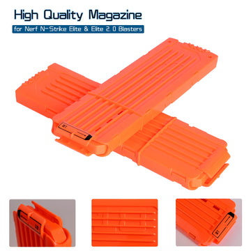 lififun 4 Pack 18-Dart Quick Reload Clip Magazine for Nerf N-Strike advanced Series (Orange)
