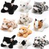 Lenwen Cat Stuffed Animals Bulk, 10 Pcs Plush Fluffy Kittens Set for Kids, Gift for Birthdays & Valentine's Day