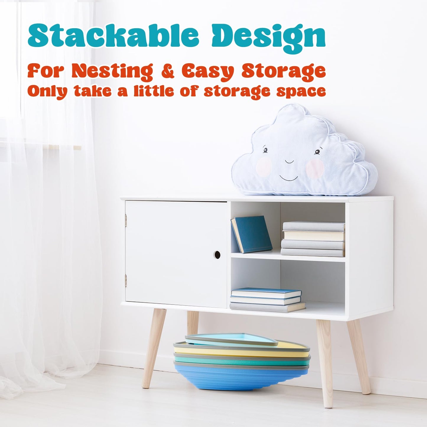 Stepping Stones For Kids, 6Pcs Toddler Stepping Stones Indoor Outdoor Activity Improve Balance And Coordination,Non-Slip Full Ru