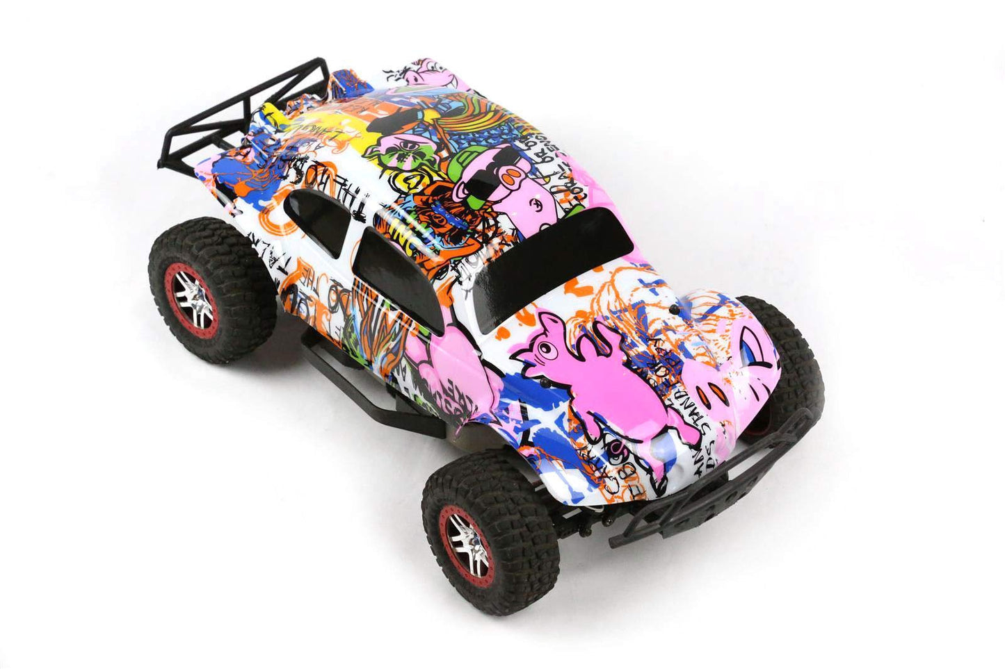 Compatible Custom Body Graffiti Pink Pig Style Replacement for 1/10 Scale RC Car or Truck (Truck not Included) SSB-PIG-01