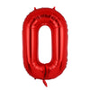 40 Inch 0 Red Number Balloons Mylar Foil Helium Digital Balloons Baby Shower 10Th Birthday Party Decor Supplies