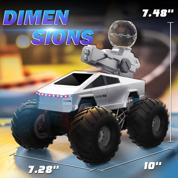 Innofans Remote Control Car, 1:16 Rc Cars Scale All Terrain Electric Vehicle, Water Squirt Tank With Lights Toys Monster Trucks,