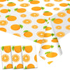 Tudomro 3 Pcs Little Cutie Party Tablecover, Fruit Orange Tablecloth for Cutie is on The Way Birthday Party, Baby Shower, Summer