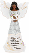 Pavilion Gift Company - Happy 60Th Birthday - 6' Ebony African American Angel Figurine Religious Best Friend Bestie Bff God Jesus Lover Christian Christ Gift Present