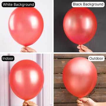 Partywoo Pearl Red Balloons, 50 Pcs 12 Inch Red Balloons, Red Balloons For Balloon Garland Or Arch As Party Decorations, Birthday Decorations, Wedding Decorations, Baby Shower Decorations, Red-Z06