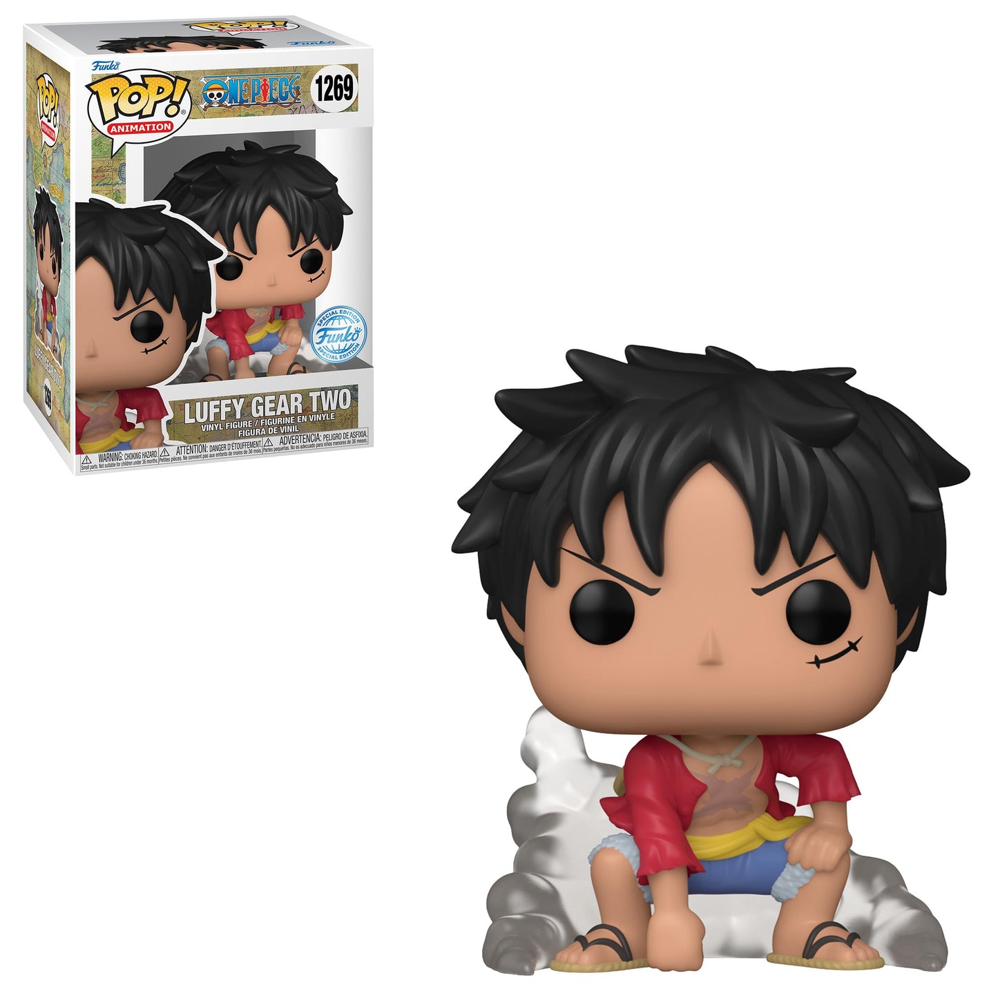 Funko Pop! Animation One Piece Luffy Gear Two - Special Edition Multicolor Exclusive Vinyl Figure #1269 - Common No Chase