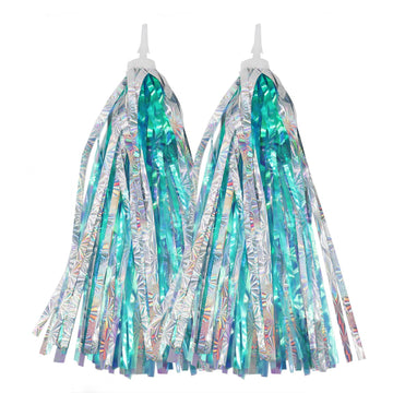 Platt Kid'S Bicycle Handlebar Streamers Colorful Ribbons Tassel For Girls Boys Bicycle Handlebar Scooter Handgrip (1Pair) (Shiny