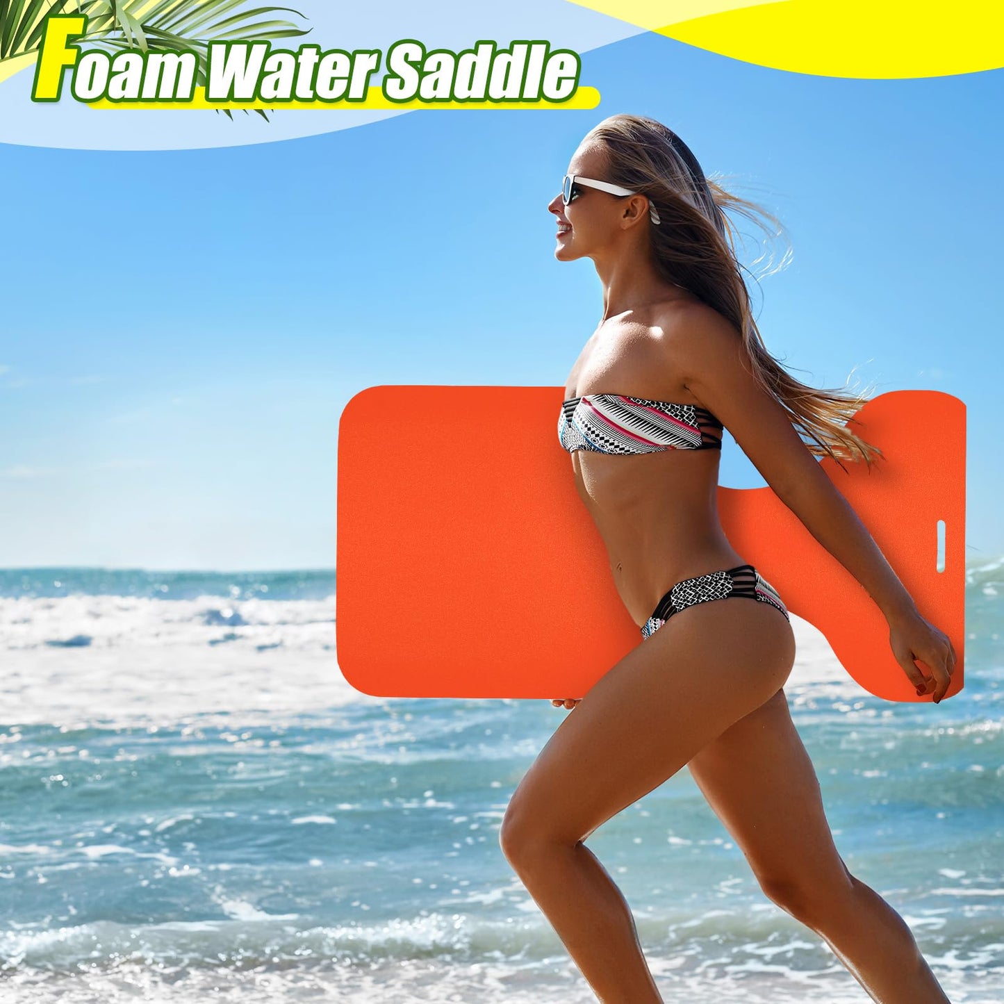Miniinflat 6 Pcs Water Solid Saddle Floats Set Buoyant Comfortable Foam Water Resistant Floating Seat Long Reliable Saddle Loung
