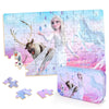 Puzzles For Kids Ages 4-8,Kids Puzzles In A Metal Box,Winter Princess Snowman Deer Horse Puzzles,Kids Boys Girls Learning Educat