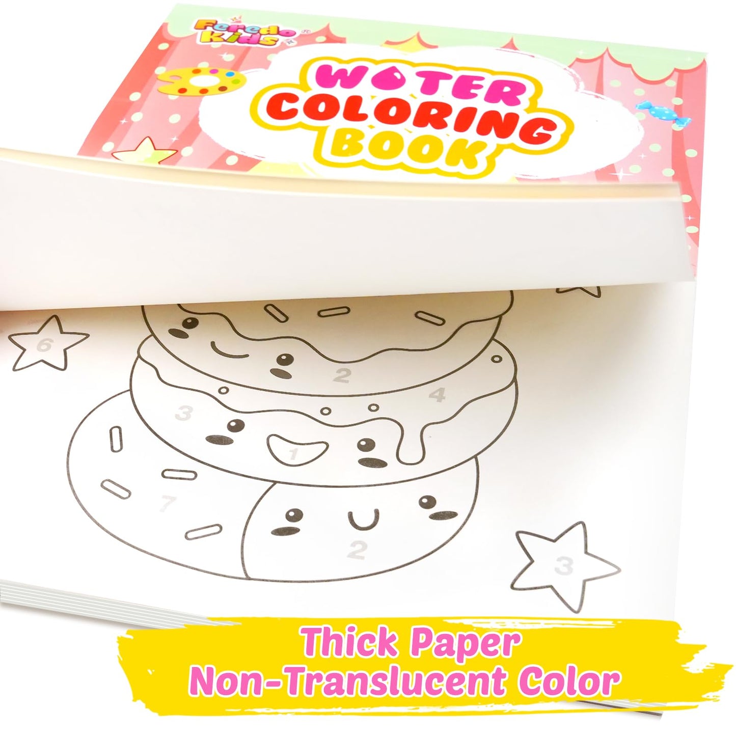 Feredo Kids Paint With Water Coloring Book For Toddlers - Mess Free Watercolor Painting Activity Kit - Arts & Crafts For 3 4 5 6