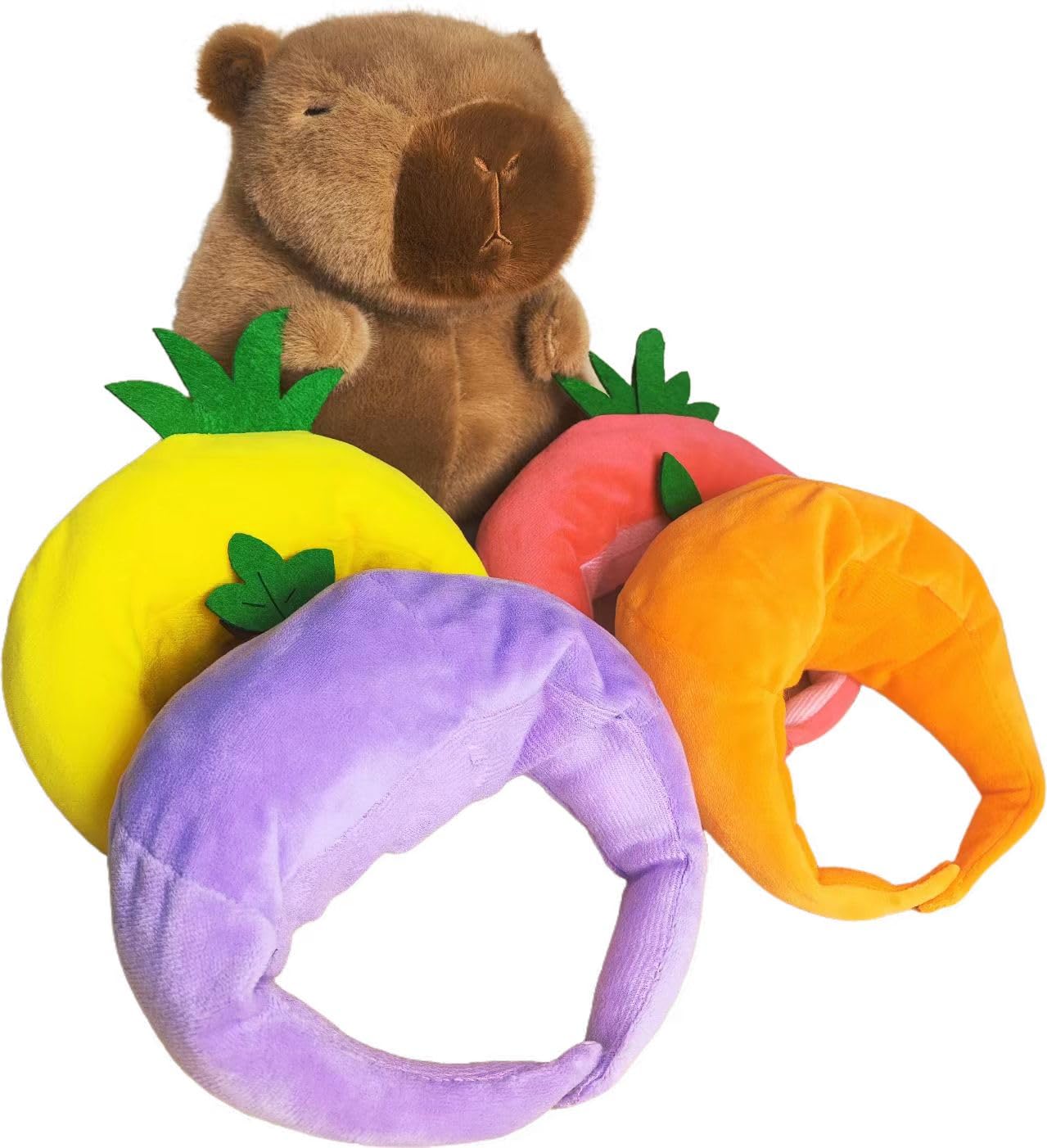 Gjlzfwbx Capybara Plush Toy, 8 Inch Capybara Stuffed Animal Christmas Birthday Valentine'S Day Gifts For Kids Girl Friends(Pinea