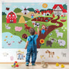 HomeMall Farm Animals Felt Board, 3.5 Ft Farmhouse Themed Felt Board for Toddlers, Preschool Early Learning Toy, Interactive Sto