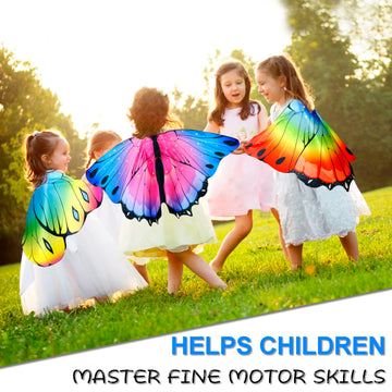 Irolewin Toddler Kids Butterfly-Wings-Costume For Girls Fairy-Wings-Bulk Boys Bug Dress-Up Party Favors Christmas Gifts Toys
