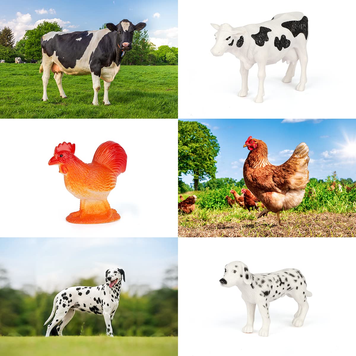Domniu Farm Animals Figures Toys With 10 Realistic Plastic Animal Figurines & Kids Sound Book, Educational Learning Toys Gift Fo
