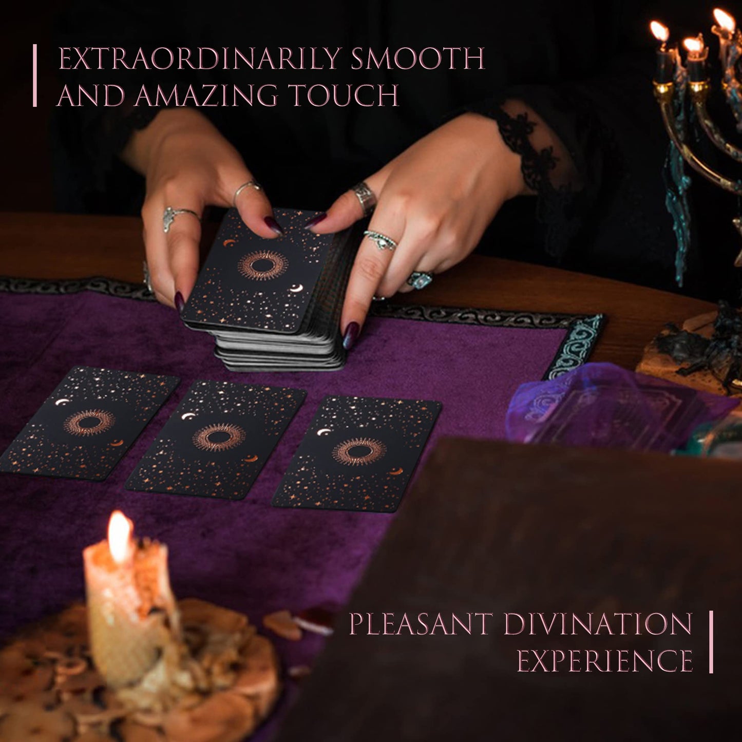 Acelion Original Tarot Card Set With Guide, 78 Pieces Of Tarot Cards With Gold Foil On The Surface, Fortune-Telling Game, Tarot