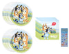 Bluey Birthday Party Supplies Bundle Pack includes Lunch Paper Plates and Lunch Paper Napkins (Bundle for 16)