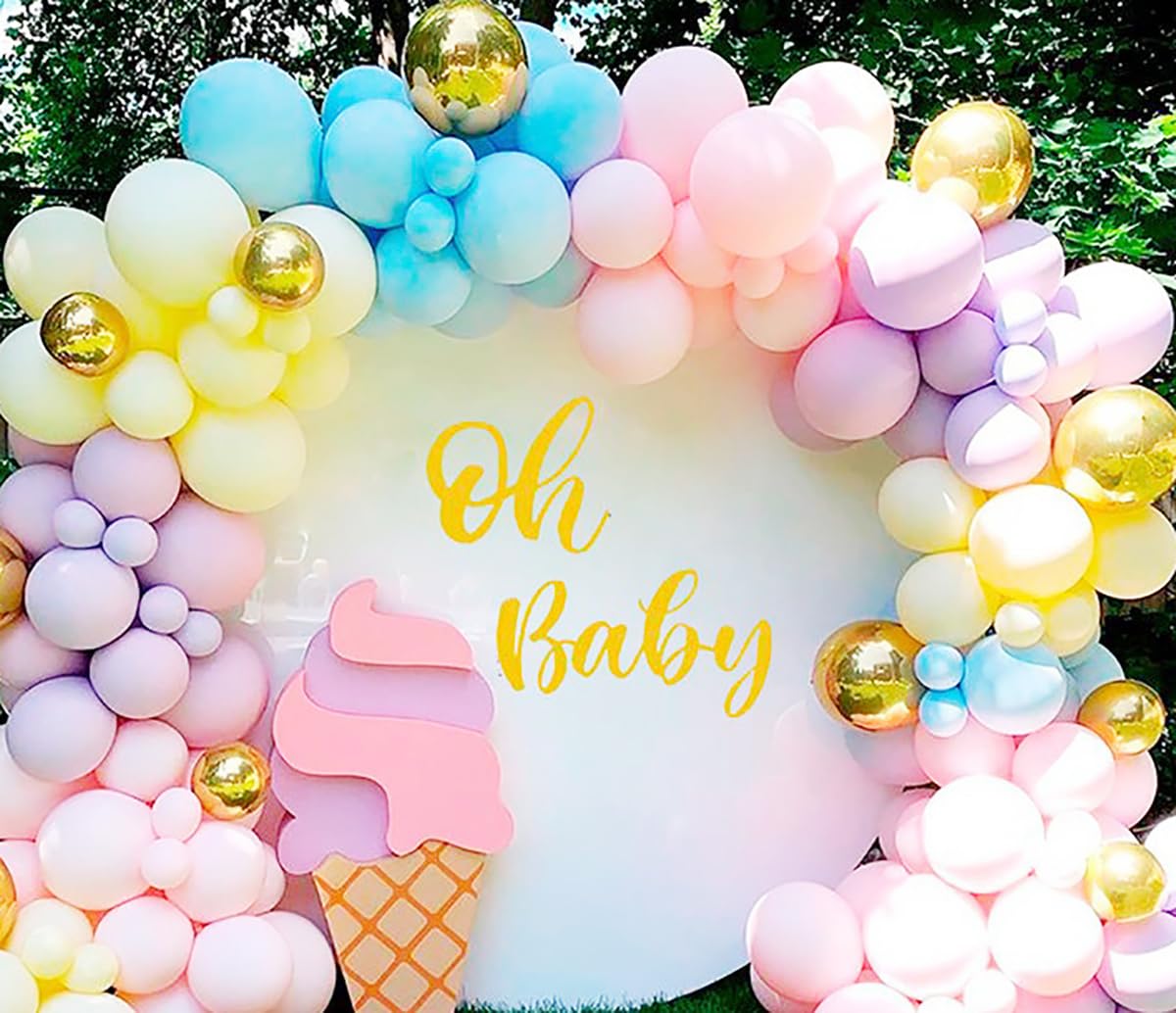 Kalor 12 Inch Pastel Pink Balloons, 50 Pcs Latex Helium Macaron Balloons For Kid'S Birthday Party, Baby Shower, Wedding, Graduate Party Decorations
