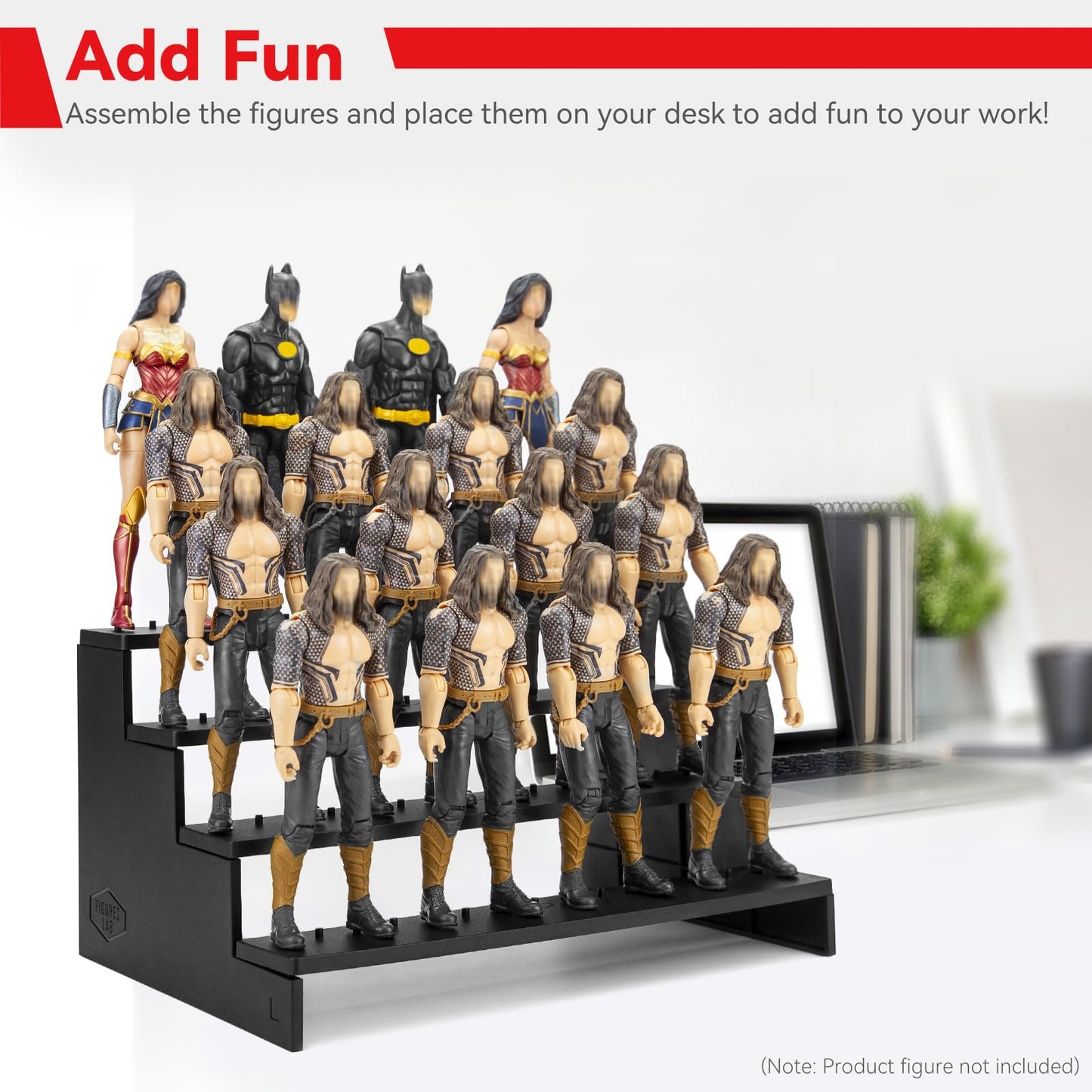 Sixpoints 6 Inch Action Figure Display Shelf With Peg,4 Tier Toy Collectibles Organizer, Compatible With 1/12 Marvel Legends /Dc