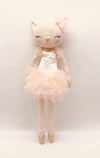 Laila and Lainey Plush Ballerina Cat Stuffed Animal, 16.5 Inch, Gold, Model 67, Perfect Birthday Gift for Girls Kids