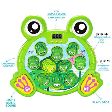 Yeebay Whack A Frog Game With 2 Hammers, Toddler Early Developmental Learning Toy, Fun Birthday Gift For Kids Age 2+, Toys For 2 3 4 Year Old Boys Grils