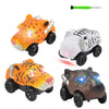 Unicorn Tracks Cars Replacement, Glow in The Dark Toy Cars for Kids, 4pack with 3 Flashing LED Lights