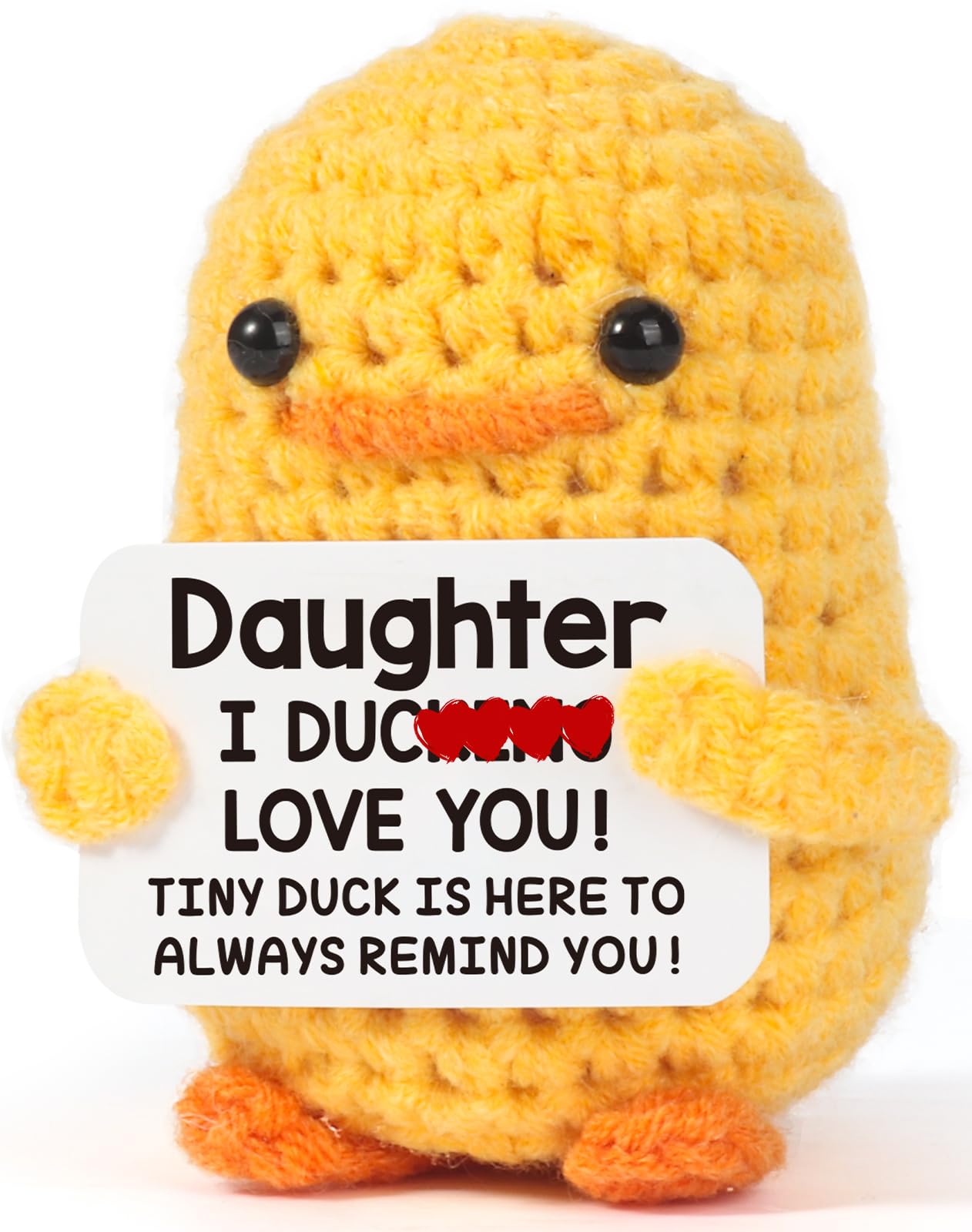 Mbl Birthday Gifts For Daughter From Mom - Handmade Crochet Knitted Duck For Daughters From Mother Dad, To My Daughter Birthday