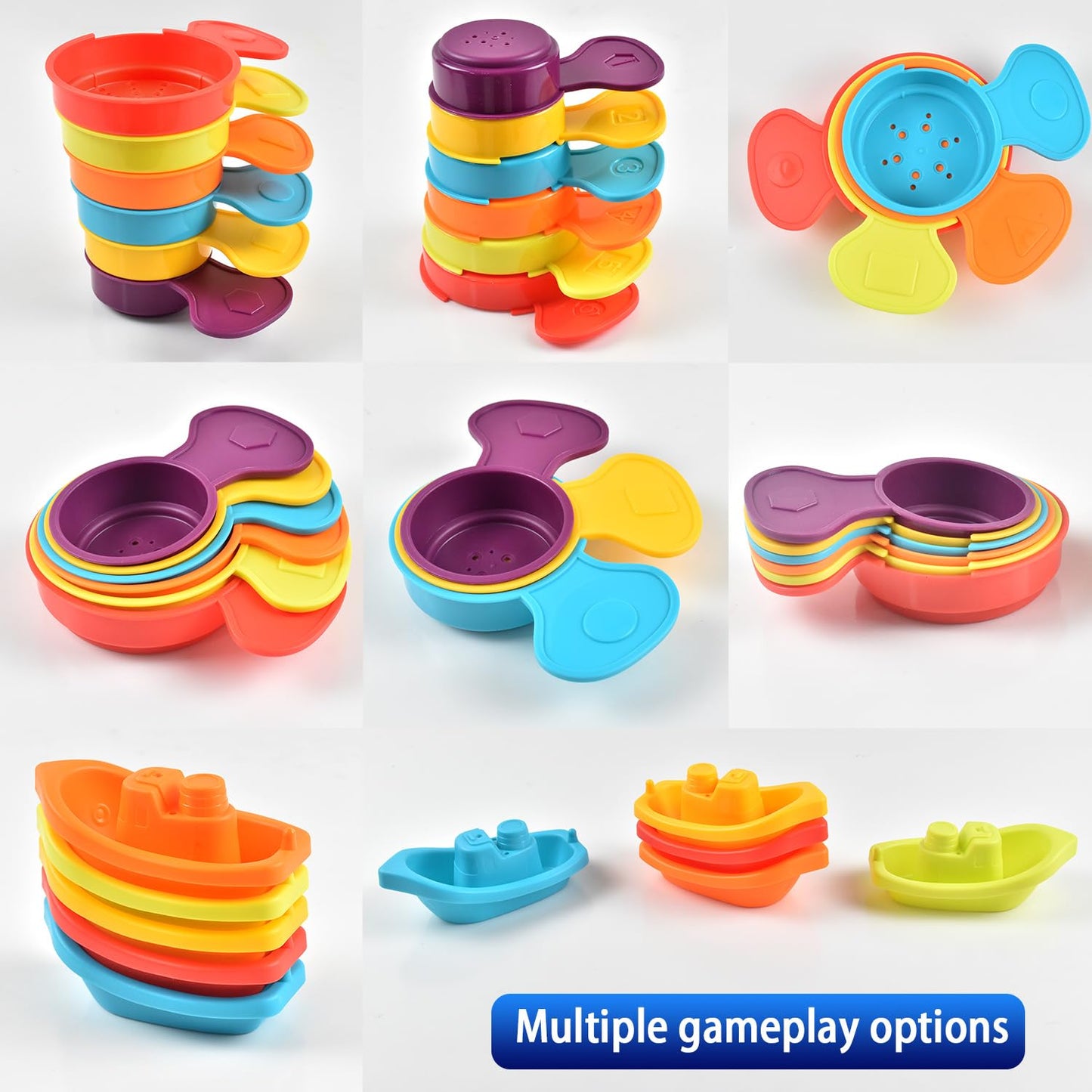 Cosaway Baby Bath Toys For Kids Ages 1-3 Toddler Water Toys For Bath Tub Baby Toys 6 To 12 Months For Toddlers Infant Gifts 1 2