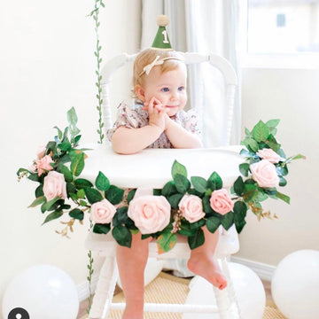 Boho 1st Birthday Hat Decorations for Baby Boys Handmade Natural Outfit First Birthday Party Hat Green