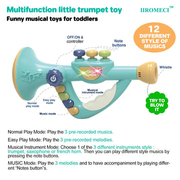 Iiromeci Musical Toys For Kids, Little Trumpet Toy For Toddlers, Baby Educational Toys, Infants Music Toys For Girls Boys Ages 1