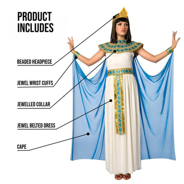 Morph De Luxe - Women's Cleopatre Costume Women's Cleopatra Costume Women's Cleopatra Costume Women's Egyptian Costume Women's Halloween Costume Size L