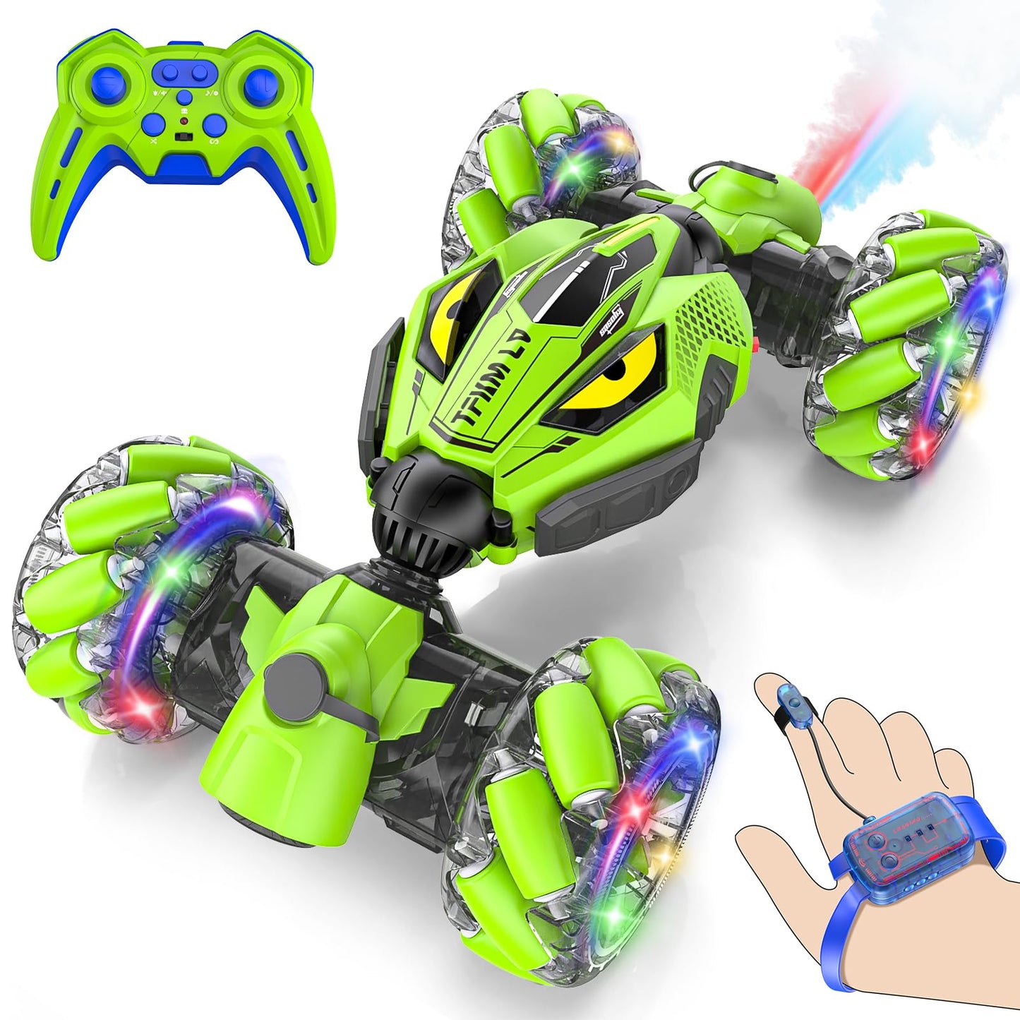 Unique 4WD High Speed RC Cars, Gesture Sensing Remote Control Cars for Boys 8-12, Double-Sided Driving RC Drift Car, 360 Rotatin