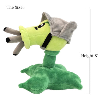 Dyharnsty Plush Gatling Pea Plant Toy - Soft PVZ Shooter Figure, Green, Model DY-035