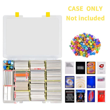 Xuerdon Trading Card Storage Box 2300+ Playing Card Case Holder Organizer Compatible with PM TCG/for Yugioh/for CAH/for Phase 10/ for Topps Football Baseball Sports Cards (Case Only) - Multicolored