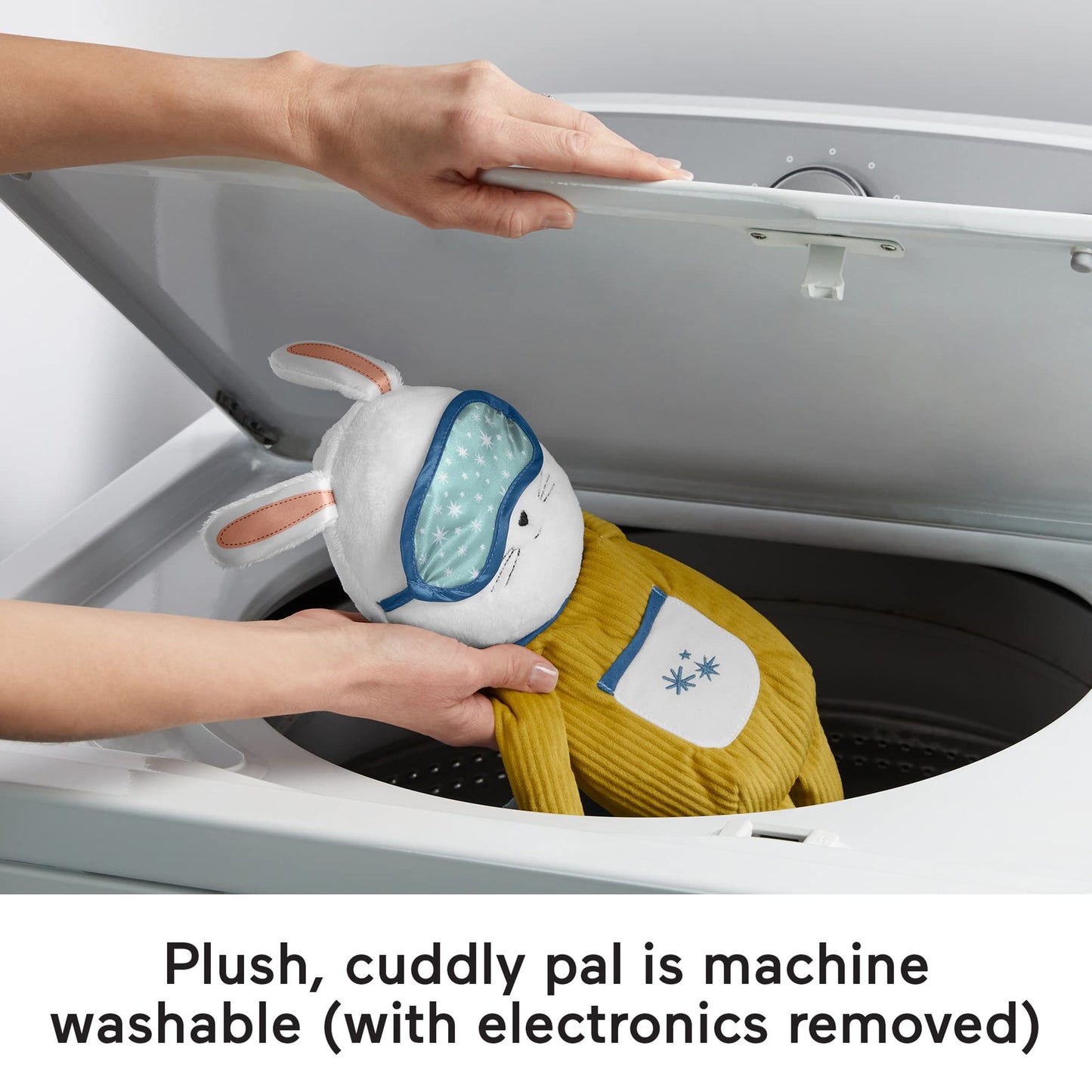 Fisher-Price Little People Toddler Toy Hoppy Dreams Soother & Sleep Trainer Plush Sound Machine With Music & Lights For Kids Ages 18+ Months