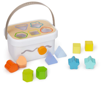 large online retailer Basics Wooden Shape Sorter and Rainbow Stacker Classic Baby Toy Set-Sorting Play For Infants Age 12M+ Medium Multicolor