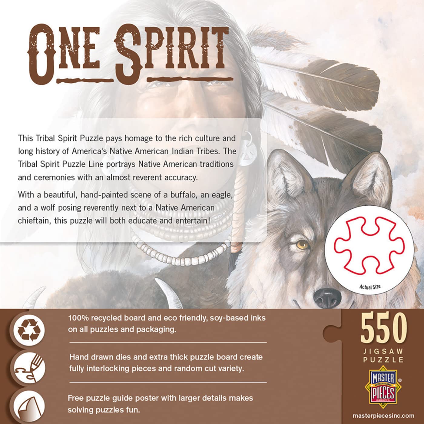 Masterpieces 550 Piece Jigsaw Puzzle For Adults, Family, Or Youth - One Spirit - 18''X24''