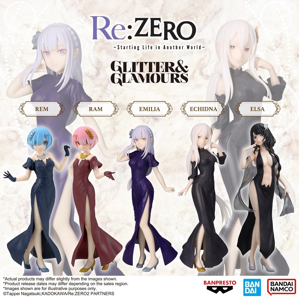Banpresto - Re:Zero-Starting Life In Another World - Emilia, Bandai Spirits Glitter & Glamours Figure