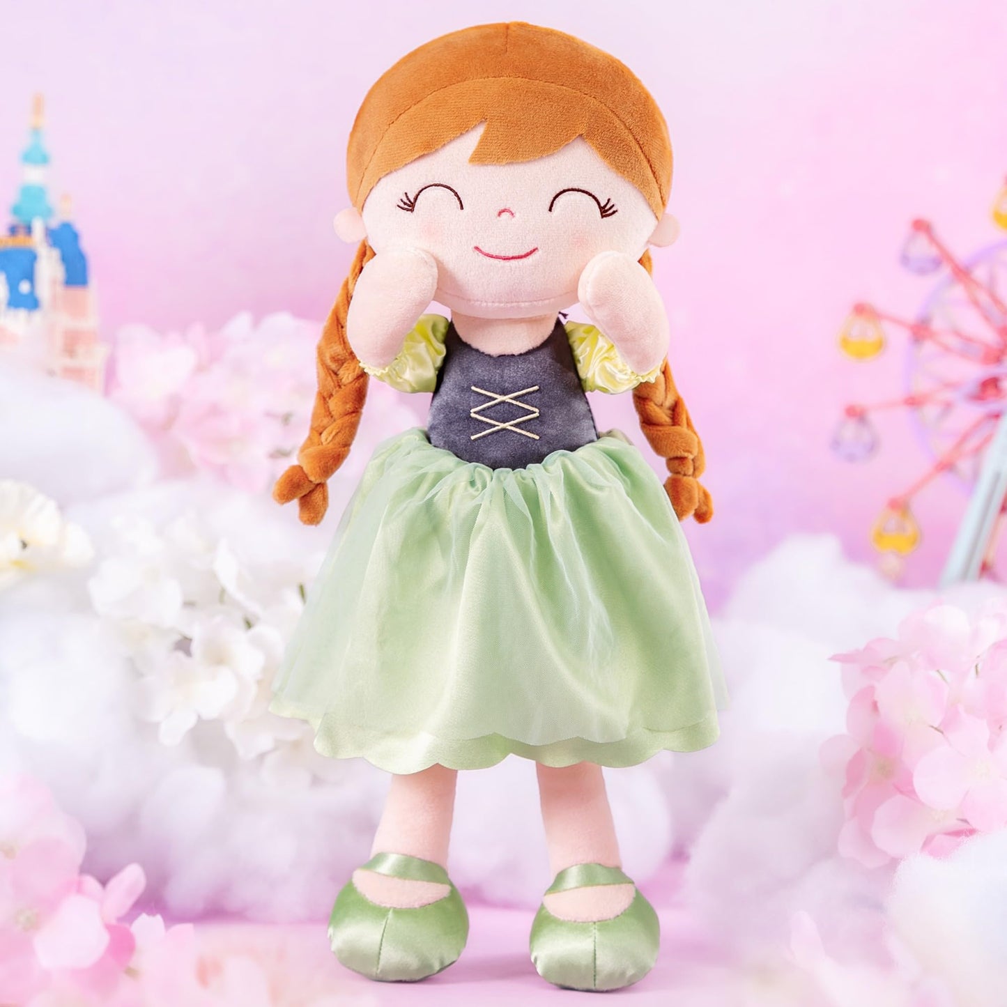 Gloveleya Dolls Princess Girls Toy First Baby Girl Gifts Soft Plush Manor Princess Doll Anne Green 16''