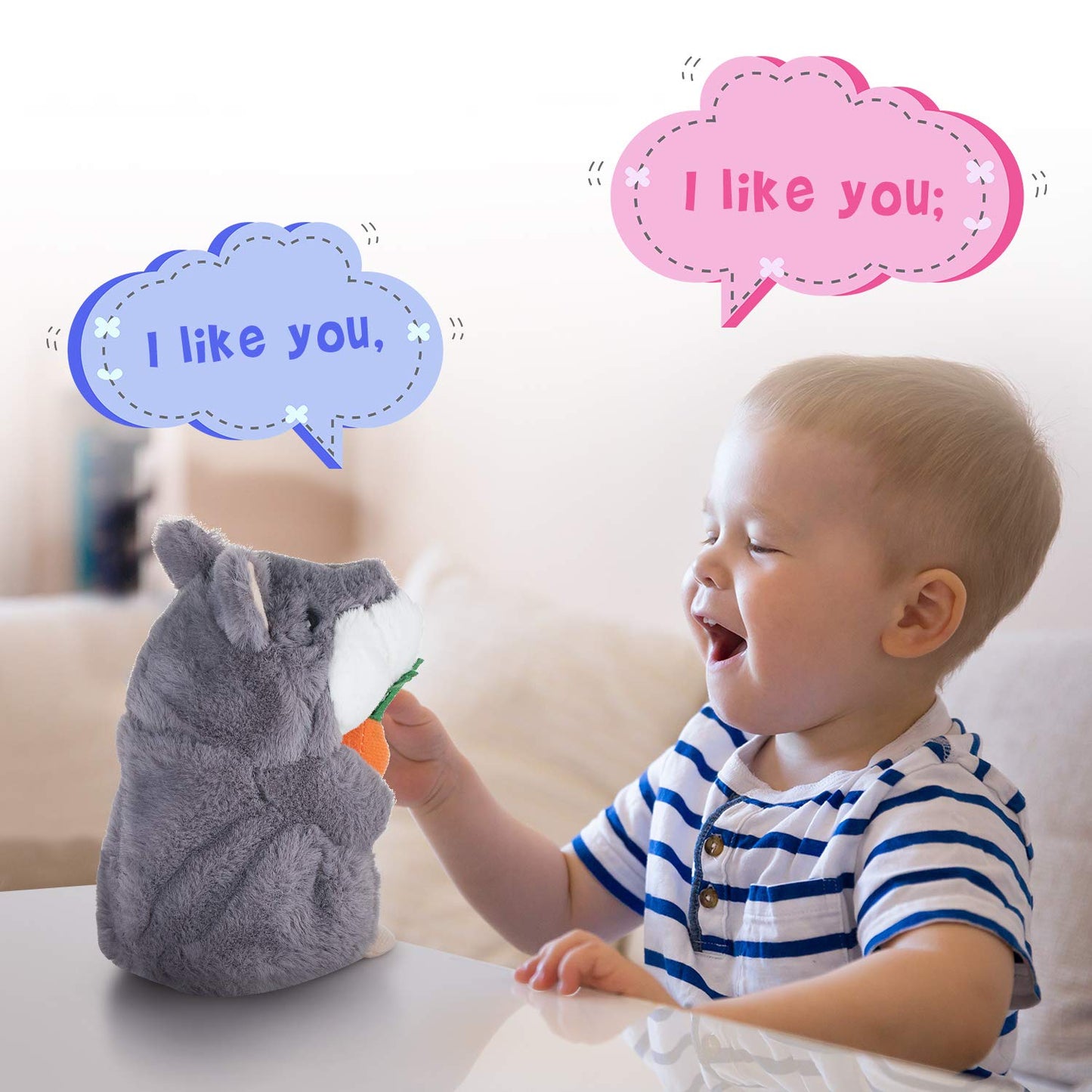 Ayeboovi Toys For Kids Baby Toys Talking Hamster Repeats What You Say Autism Toys Fun Toys Talking Toy Repeating Hamster Toy For
