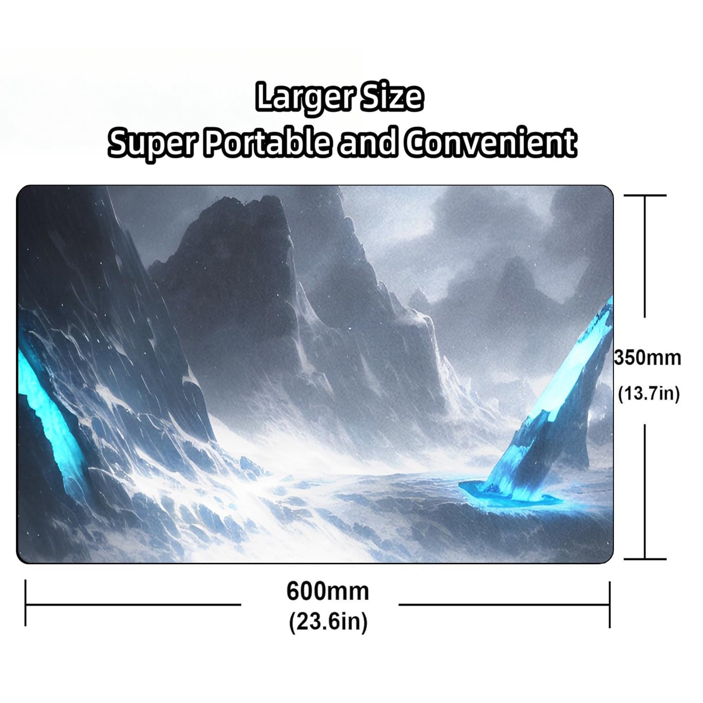 Ai Painting Tcg Playmat - Mtg Trading Card Game Mat, 24X14 Inches Original Playmats, Smooth Surface For Rubber Collection - Dark