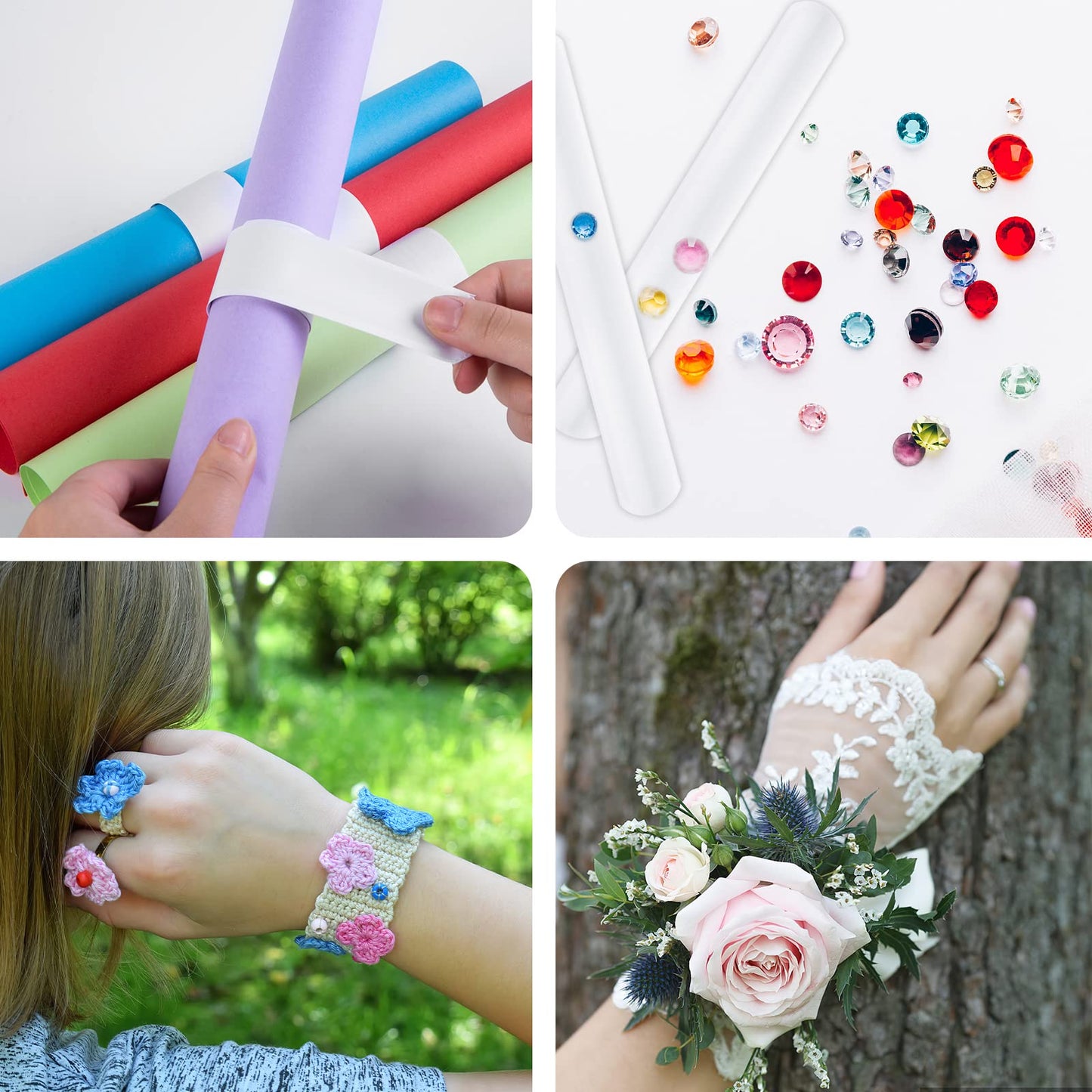 MCPINKY Slap Bracelets White,72PCS IHalloween DIY Slap Bands Halloween Toys for Kids Girls Boys Halloween Party Favors Halloween