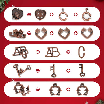 13 Pcs Brain Teaser Puzzles for mature-themeds - Metal Puzzles 3D Puzzle Game Toys for mature-themeds Teens - Wooden Unlock Interlocking Puzzle mature-themed IQ Education Puzzle Toys Smart Toys