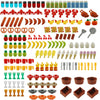 BAENRCY 180pcs Food Building Blocks Kitchen Sencery Accessories Food Set Building Bricks Kit DIY Building Set Compatible All Major Brands (#B)