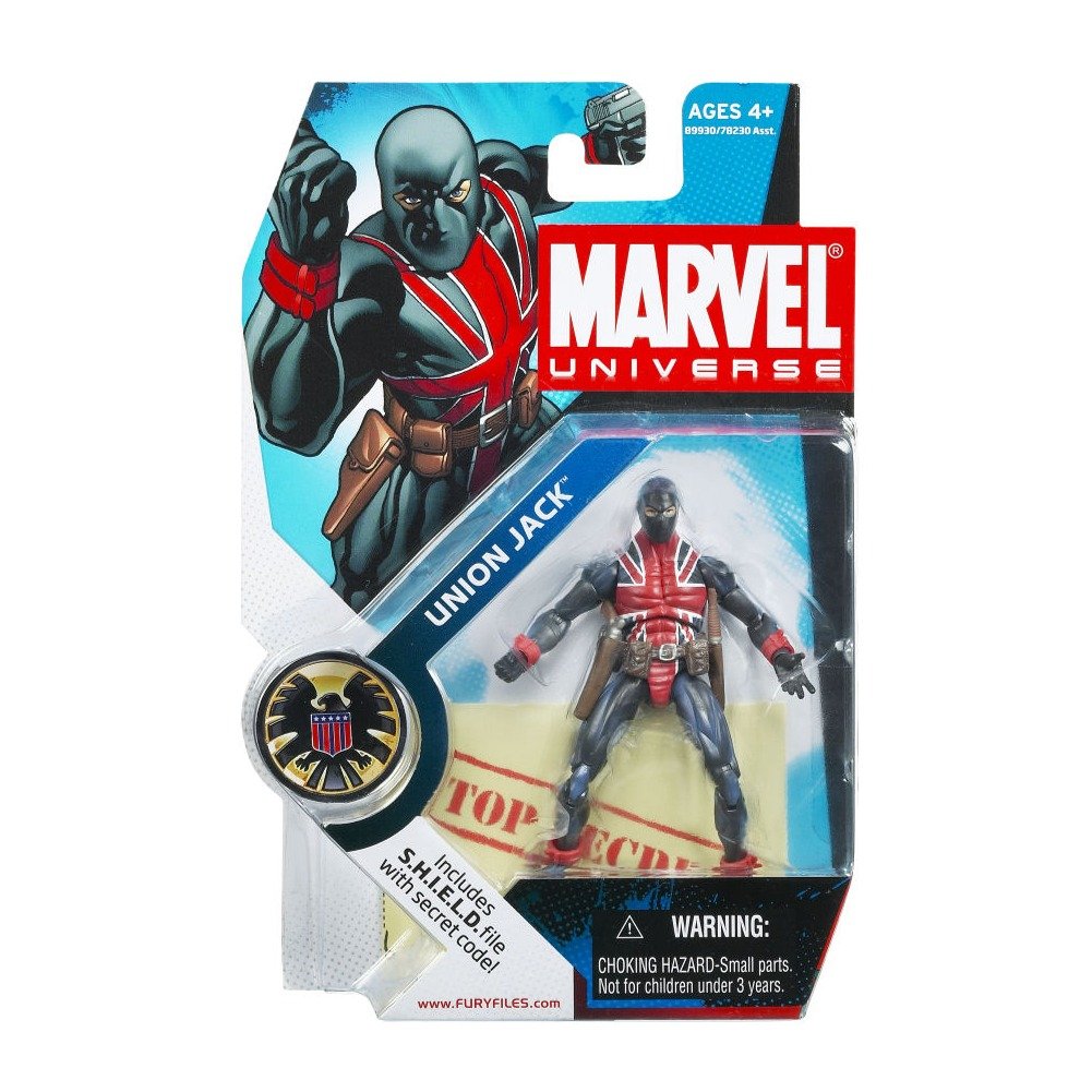 Marvel Universe Series 1 Action Figure #26 Union Jack 3.75 Inch.